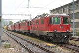FFS Re 4/4 II 11118, 11115, 11147 e 11139, DSF (ex SOB) Re 456 095-9 e Re 456 094-2, OeBB (ex FFS) Em 3/3 18832 e Em 3/3 18829